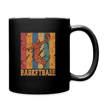 Retro basketball player clothing - Full Colour Mug - black - Right