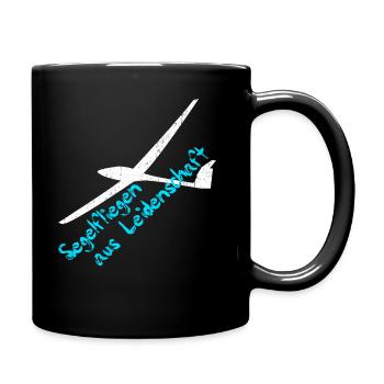 Segelflieger Segelfliegen Pilot - Tasse einfarbig - Schwarz - Rechts