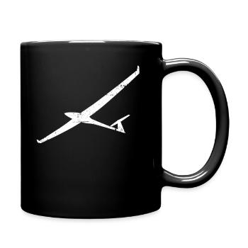 Segelflieger Segelfliegen Pilot - Tasse einfarbig - Schwarz - Rechts