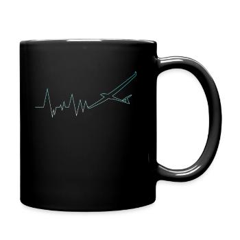 Segelflieger Segelfliegen Pilot - Tasse einfarbig - Schwarz - Rechts