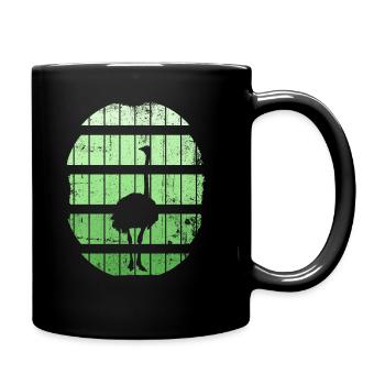 autruche - Mug uni - noir - Droite