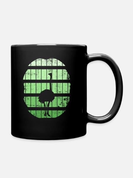 Strauß - Tasse einfarbig - Schwarz