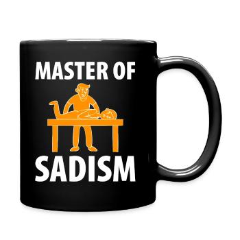 Physiotherapeut Humorvoll Geschenk Spruch Lustig - Tasse einfarbig - Schwarz - Rechts