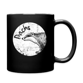 Dachs - Tasse einfarbig - Schwarz - Rechts