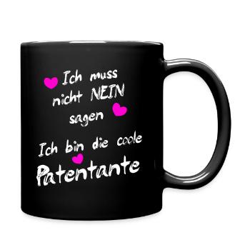 Patentante - Tasse einfarbig - Schwarz - Rechts