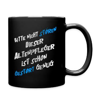 Altenpfleger - Pflege - Tasse einfarbig - Schwarz - Rechts