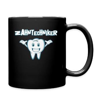 Zahntechnik Zahntechniker - Tasse einfarbig - Schwarz - Rechts