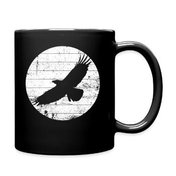 Raven - crow - Full Colour Mug - black - Right