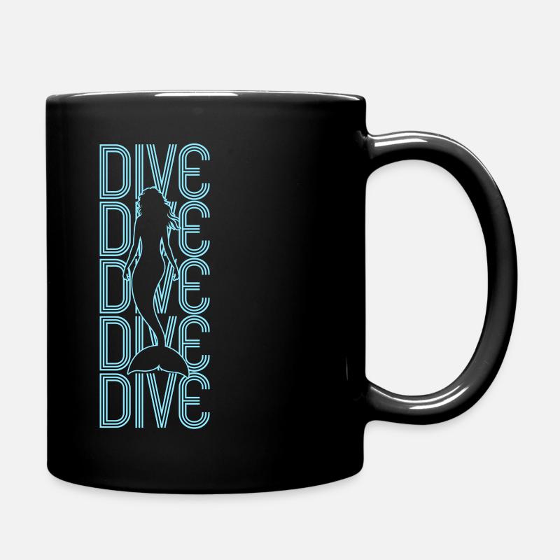 Plongeurs plongée apnée plongée sous-marine eau mer - Mug uni - noir