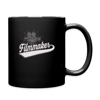Cinéaste caméraman appareil photo argentique vintage - Mug uni - noir - Droite