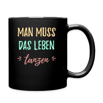 Tanzen - Tasse einfarbig - Schwarz - Rechts