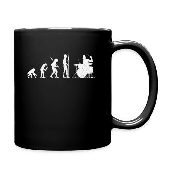 Evolution du batteur - Mug uni - noir - Droite