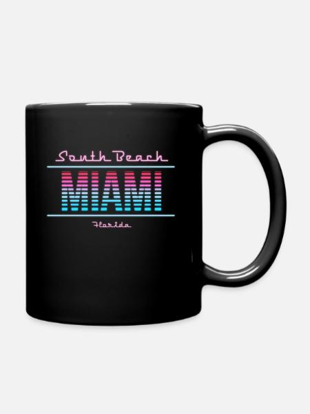 South Beach Neon - Mug uni - noir