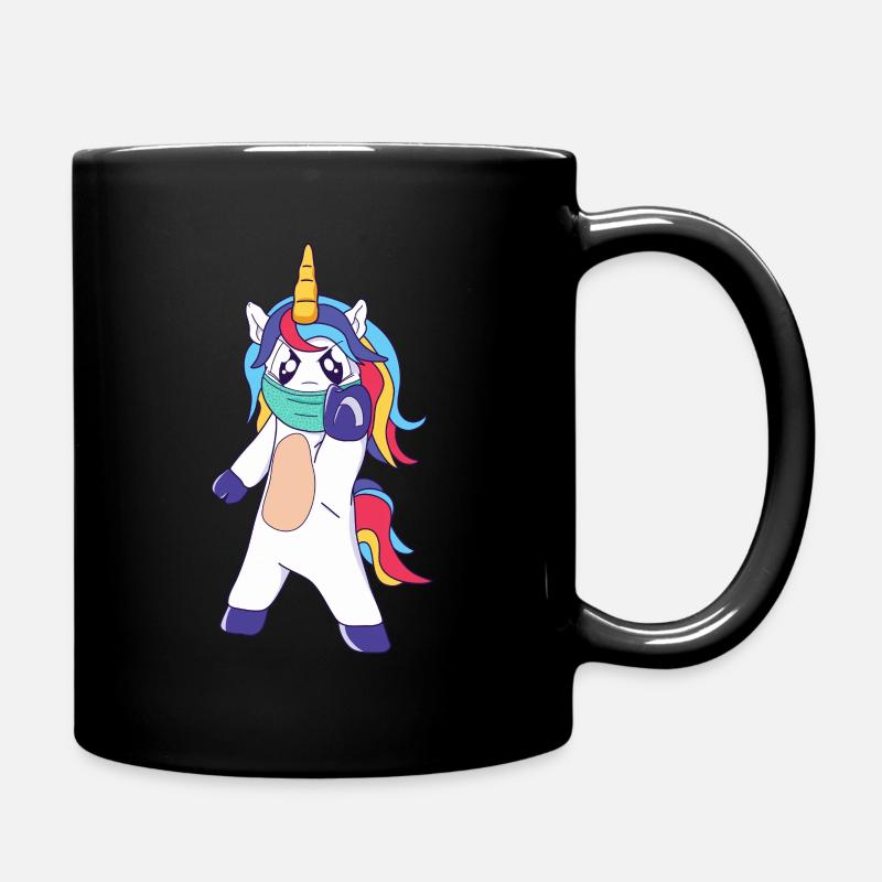Licorne à distance sociale - Mug uni - noir