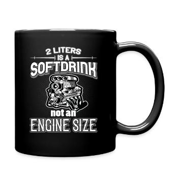 Diesel Car Engine 2 liters is a soft drink - Full Colour Mug - black - Right
