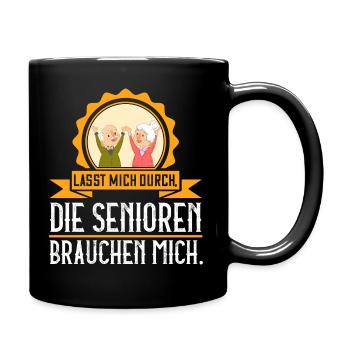 Altenpflege Altenheim Altenpflegerin Geschenk - Tasse einfarbig - Schwarz - Rechts