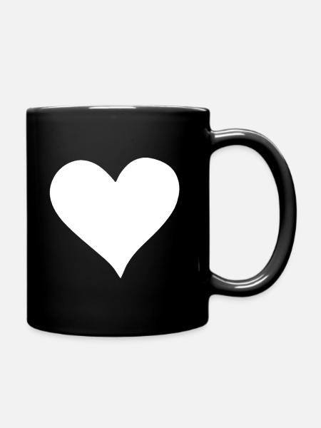 cœur - Mug uni - noir