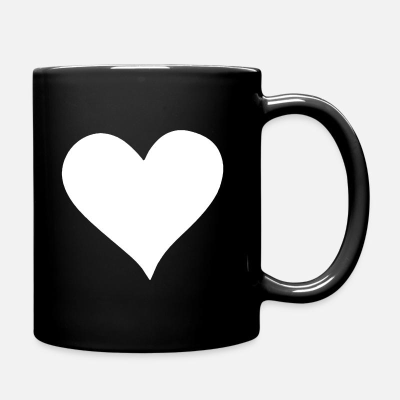 cœur - Mug uni - noir