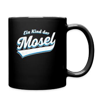 Ein Kind der Mosel - Tasse einfarbig - Schwarz - Rechts