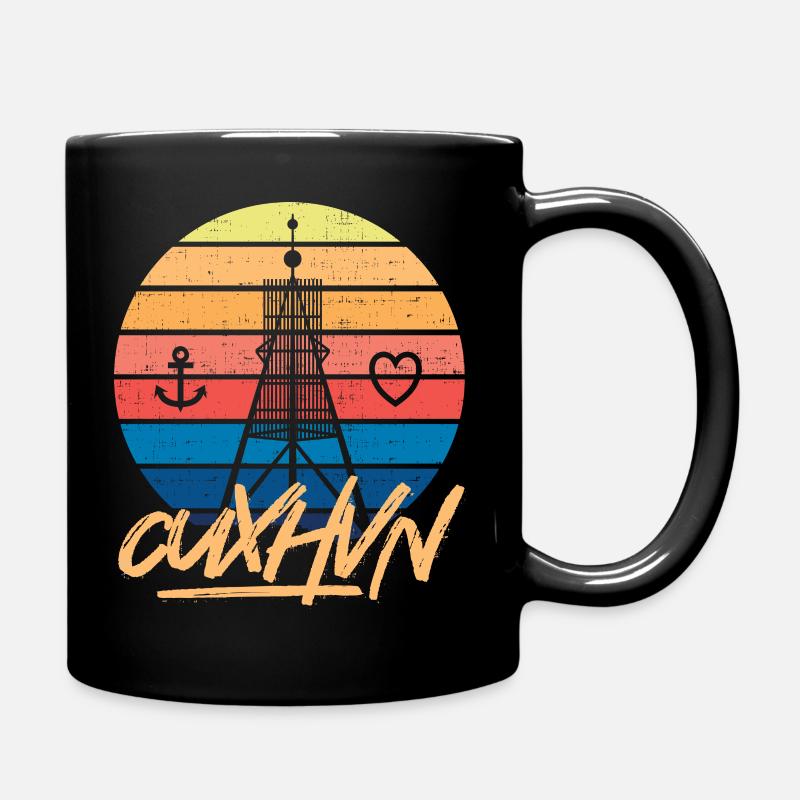 Cuxhaven Kugelbake Anker Herz Maritim cuxhvn - Tasse einfarbig - Schwarz