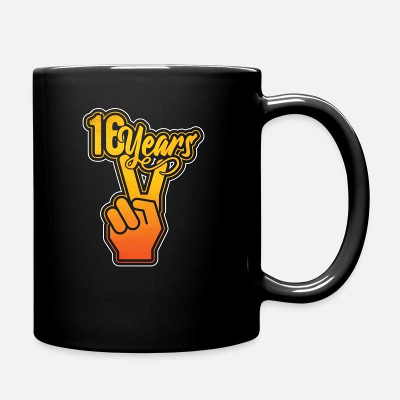 16 years! 16 th Birthday - Full Colour Mug - black