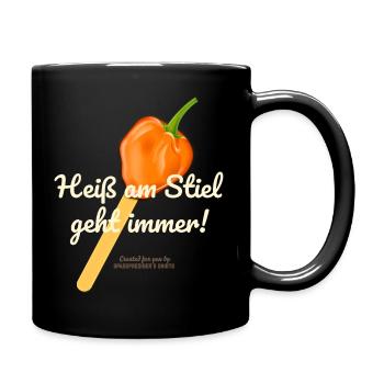 T Shirt Eis am Stiel Habanero Chili - Tasse einfarbig - Schwarz - Rechts