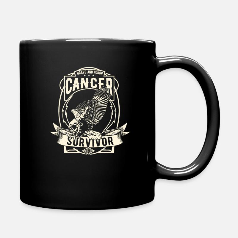 Cancer survivor! - Full Colour Mug - black