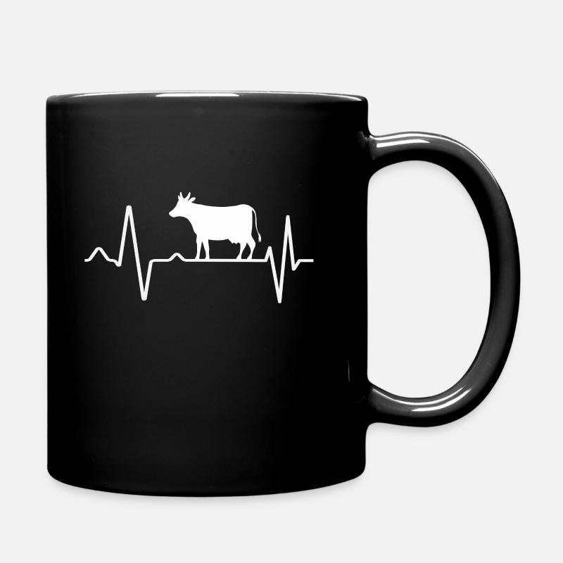 Vache pouls battements cardiaques - Mug uni - noir
