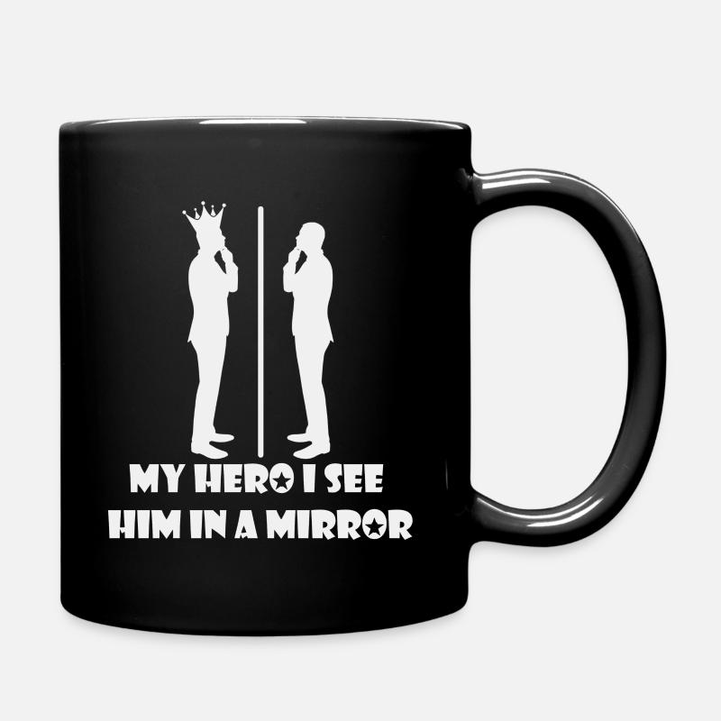 my hero i see him in a mirror - Mug uni - noir