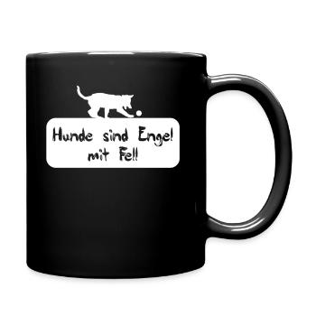 Hütehunde Hütehund Hunde Hund Hündchen Hundi - Tasse einfarbig - Schwarz - Rechts