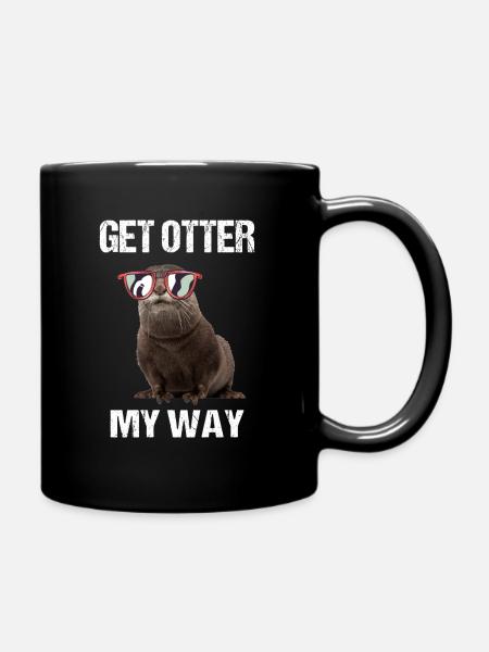 Loutre loutre idée cadeau loutre de mer animaux - Mug uni - noir