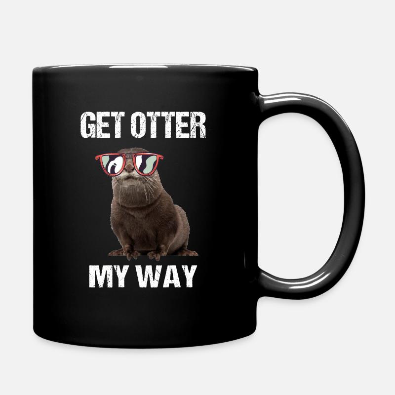 Otter Fischotter Seeotter Geschenkidee Tiere - Tasse einfarbig - Schwarz