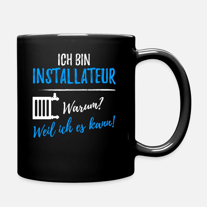 Klempner - Tasse einfarbig - Schwarz