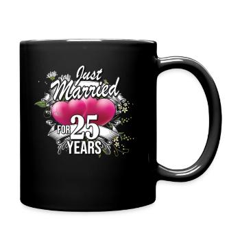 Newly married for 25 years! - Full Colour Mug - black - Right