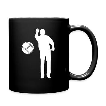 Boule Petanque Boccia Boules - Full Colour Mug - black - Right