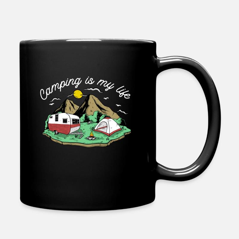 camping - Full Colour Mug - black