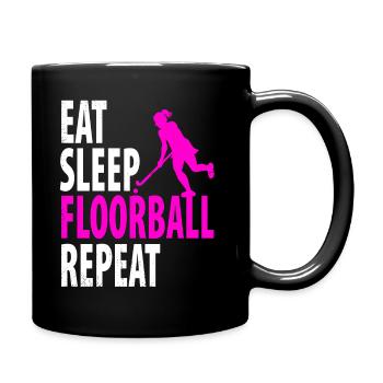 Floorball - Full Colour Mug - black - Right