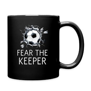 Gardien de but drôle disant football - Mug uni - noir - Droite