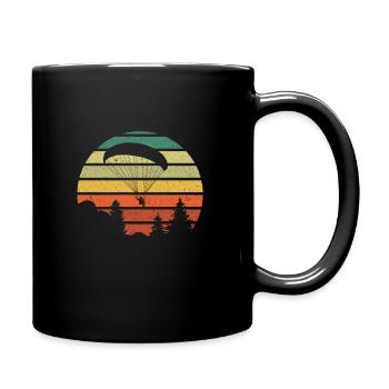Paragliding Paragliding Paragliding Retro - Full Colour Mug - black - Right