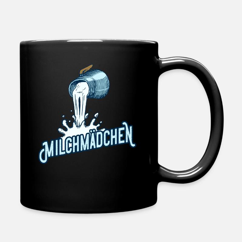 Milchmädchen Milchkanne Landwirtin - Tasse einfarbig - Schwarz