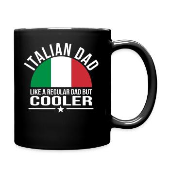 Italien Vater Geschenk - Tasse einfarbig - Schwarz - Rechts