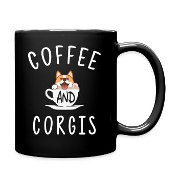 Cadeaux d’amoureux de Corgi, corgi et café - Mug uni - noir - Droite