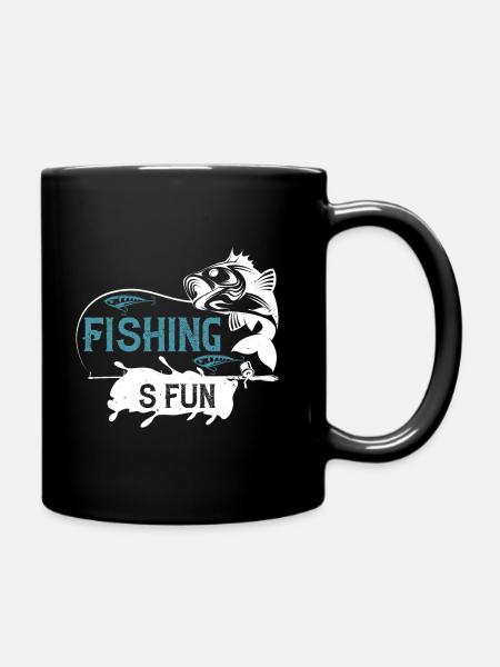 Idée cadeau pêche amusante pour les enfants et les pêcheurs - Mug uni - noir