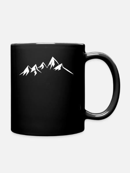 Montagne randonnée alpinisme chaîne de montagnes - Mug uni - noir