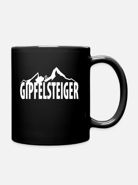 Berge Wandern Bergsteigen Gebirge - Tasse einfarbig - Schwarz