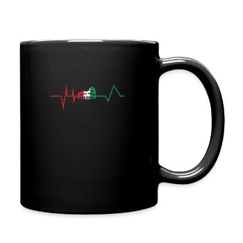 Italy Italian Italian heartbeat gift - Full Colour Mug - black - Right