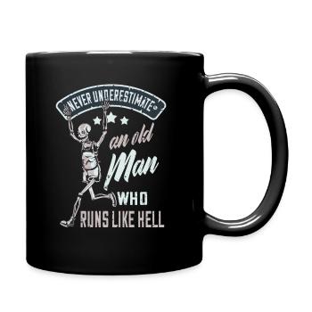 En cours d'exécution sport en cours d'exécution drôle disant coureur vieil homme - Mug uni - noir - Droite
