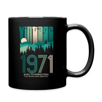 Vintage 1971 50th Birthday Fiftieth Gift - Full Colour Mug - black - Right