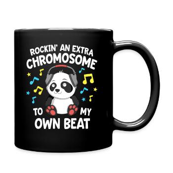 Down Syndrome Shirts Kids T21 Rockin' An Extra - Full Colour Mug - black - Right