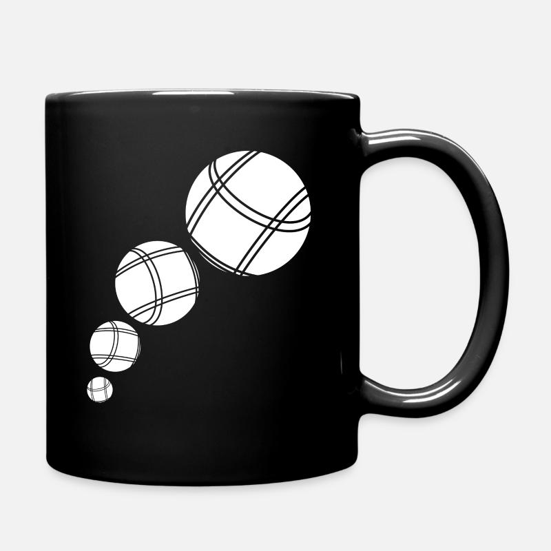 Boule Petanque Boccia Boules - Tasse einfarbig - Schwarz